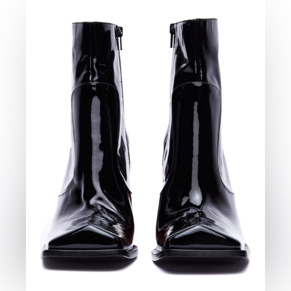 Maison Martin Margiela Red Heel Patent Leather Ankle Boots - Picture 4 of 9